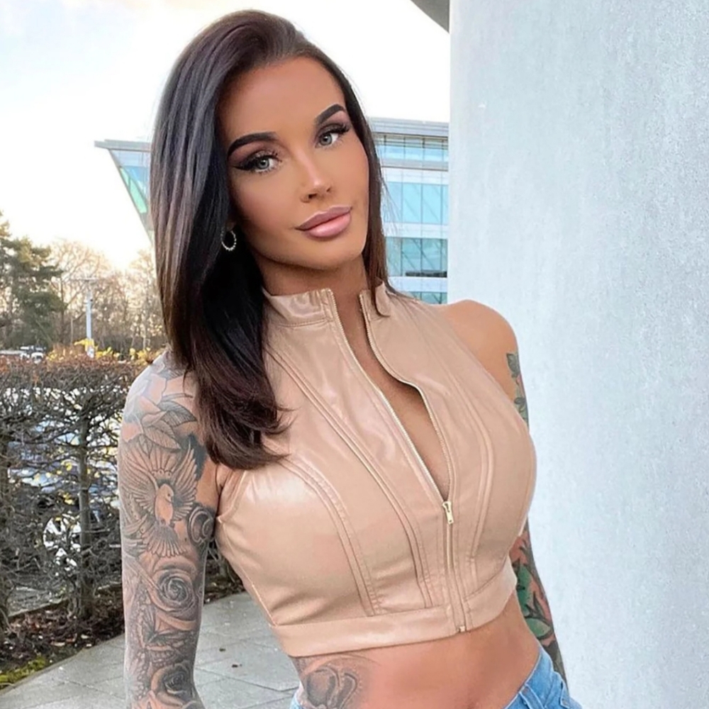 Stare All You Want Faux Leather Top